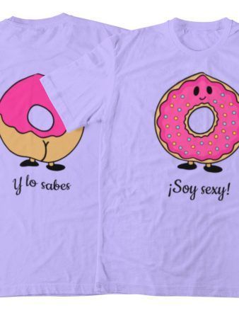 Camiseta + Taza diseño donuts. Camisetas graciosas