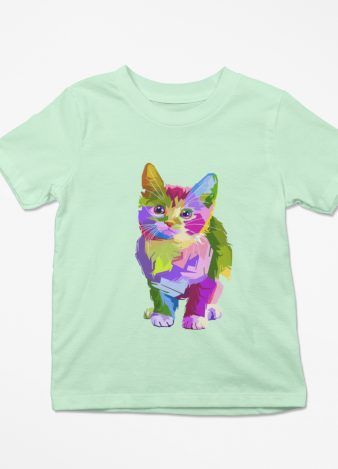 Gato de colores – camiseta infantil