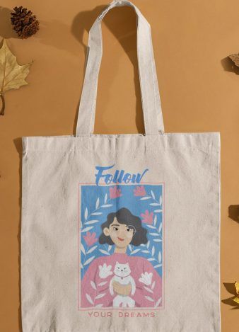 Follow your dreams – bolsa tote de algodón