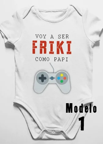 Friki como mi papá – Body gracioso para bebés – Modelo 1