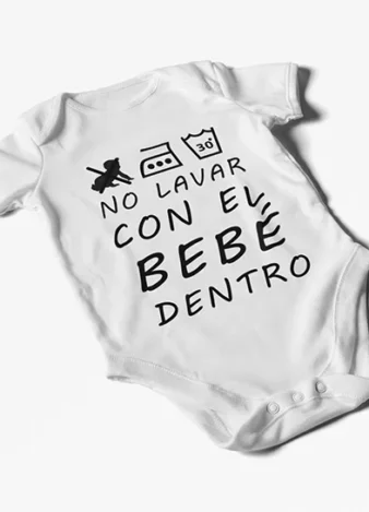 No lavar con el bebé dentro – body bebé