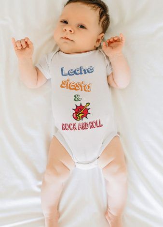 Leche siesta y Rock and Roll – body para bebé