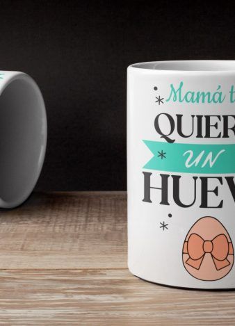 Taza Mamá te quiero un huevo