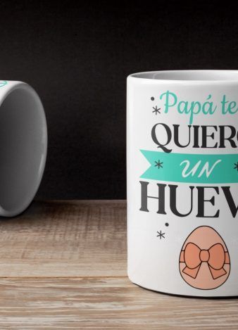 Taza Papá te quiero un huevo