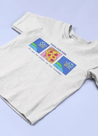 Camiseta pizza con piña