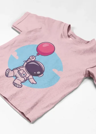 Astronauta adorable con globo – Rosa