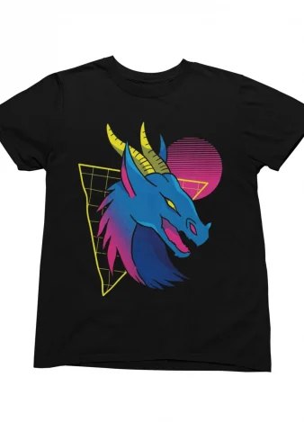 Camiseta Dragon de neón