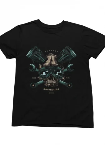 Camiseta calavera Motero