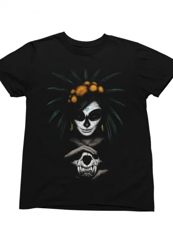 Camiseta calavera mujer