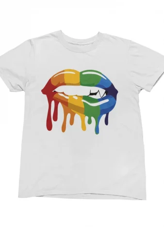 Camiseta Orgullo, labio vampiro