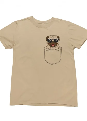 Camiseta divertida perro en bolsillo