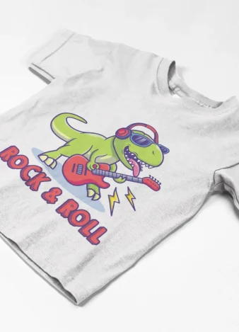 Camiseta Dino Rock and Roll
