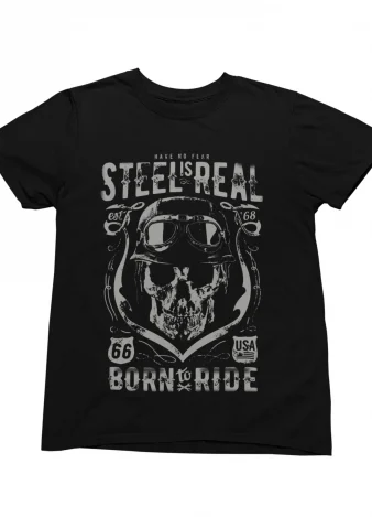 Camiseta para Motero Steel is Real