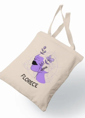 Bolso de algodón orgánico; Florece