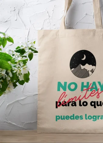 Bolso Tote con frase inspiradora