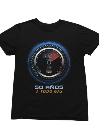 Camiseta motera 50 años a todo gas
