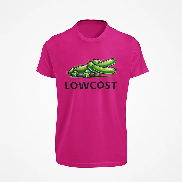 camiseta-lowcost-cocodrilo-rosa