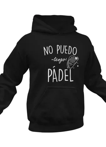 Sudadera no puedo tengo Pádel – Negra