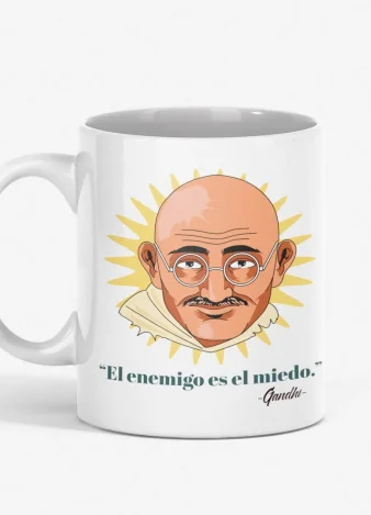 Taza Gandhi con frase