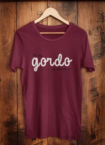 Camiseta No soy gordo soy fácil de ver