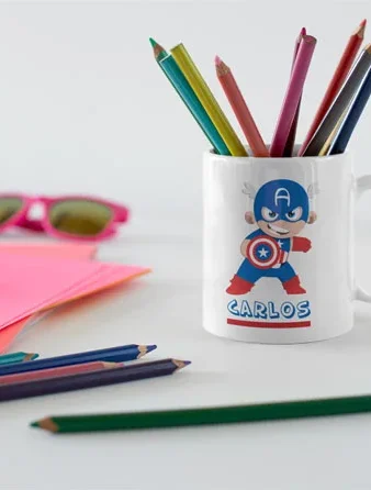 Taza personalizable para fans comics