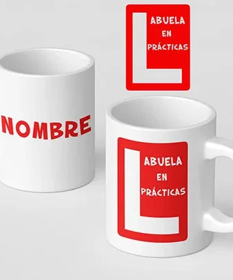 Taza personalizable Abuela o abuelo en Prácticas – Abuela