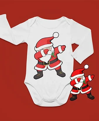 Body bebé Papá Noel pose