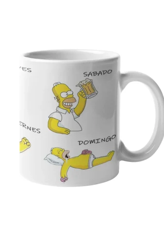 Taza graciosa días de la semana
