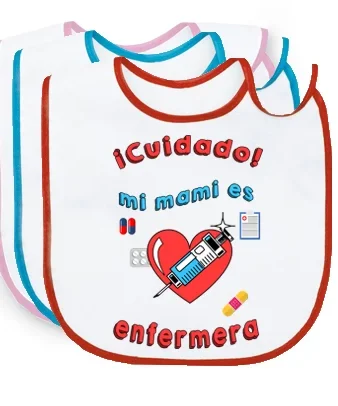 Babero Cuidado mami enfermera