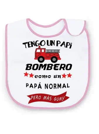 Babero de bebé Papi Bombero