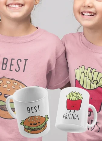 Pack camisetas + tazas Best Friends