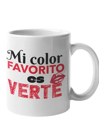 Taza Mi color favorito es verte