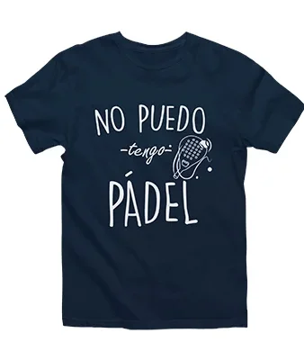 Camiseta No puedo tengo Pádel – Azul marino