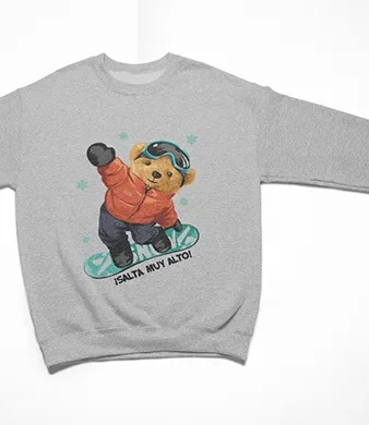 Sudadera Oso haciendo snowboard