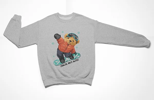 sudadera-gris-niño-oso-snowboard-sin-capucha