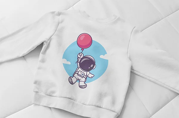sudadera-niña-o-blanca-astronauta-sin-capucha sudadera-niña-o-blanca-astronauta-sin-capucha