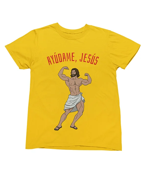 camiseta-ayudame-jesus-amarilla