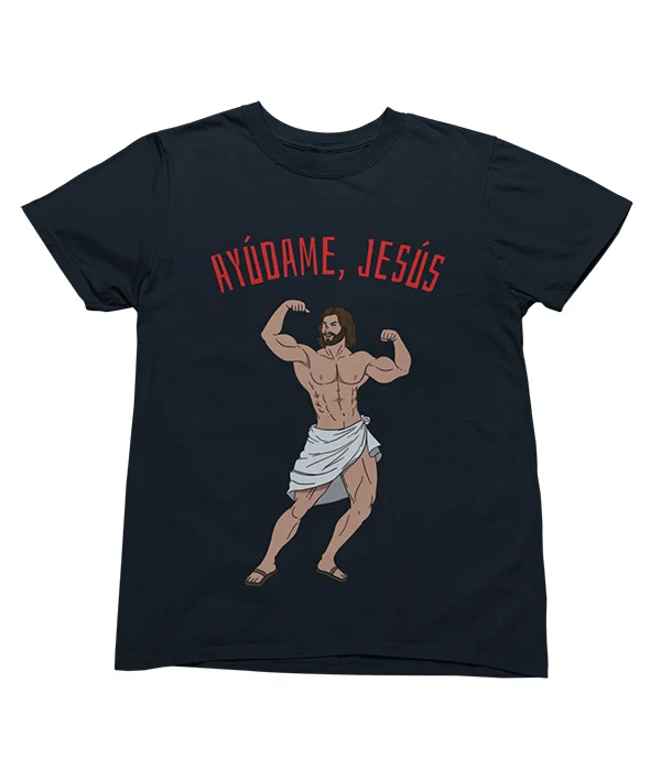 camiseta-ayudame-jesus-azul-marino