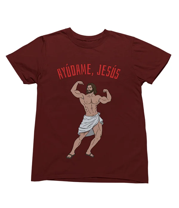 camiseta-ayudame-jesus-granate