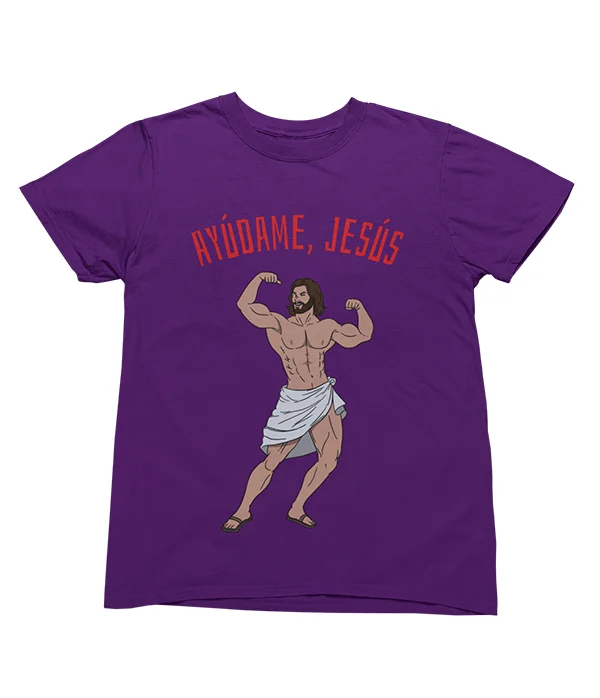 camiseta-ayudame-jesus-morada