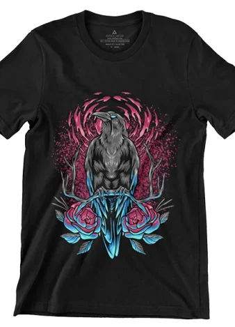 Camiseta gótica Cuervo