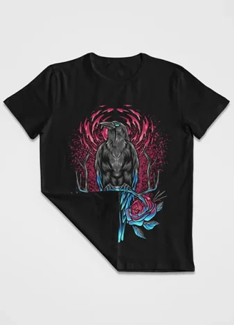 Camiseta gótica Cuervo