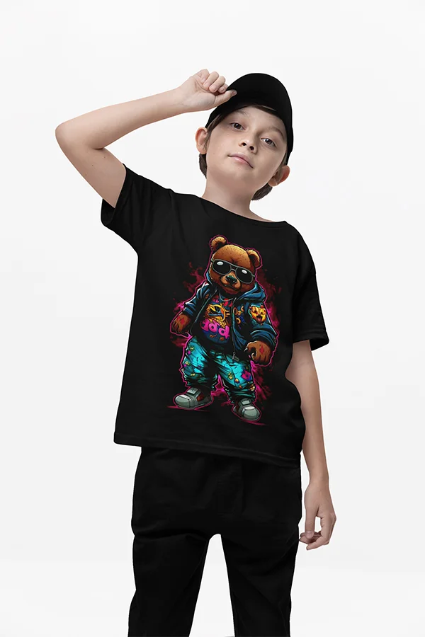 camiseta-oso-cool-niños-barata