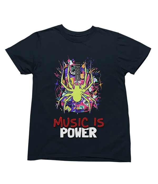camiseta-superman-music-is-power-azul-marina