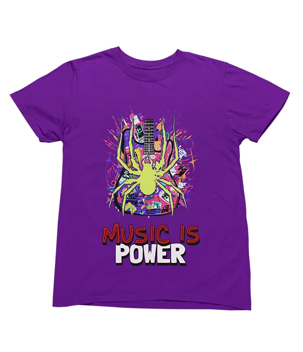 camiseta-superman-music-is-power-morado