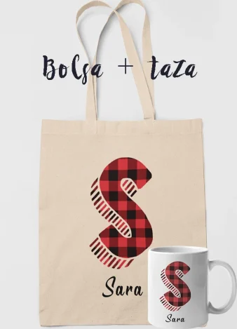 Pack de taza + bolsa personalizada