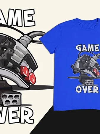 Camiseta Gamer Over