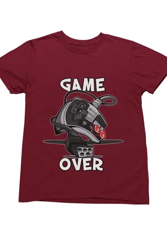 Camiseta Gamer Over – Granate
