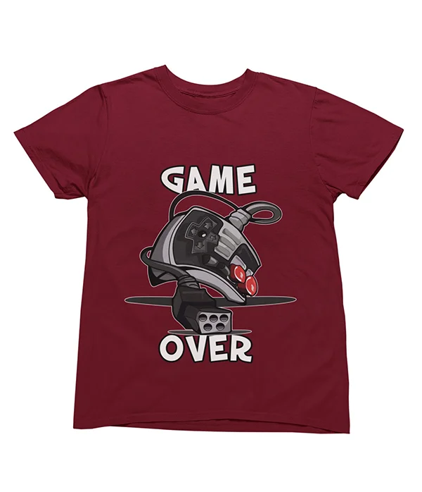 camiseta-gamer-game-over-granate