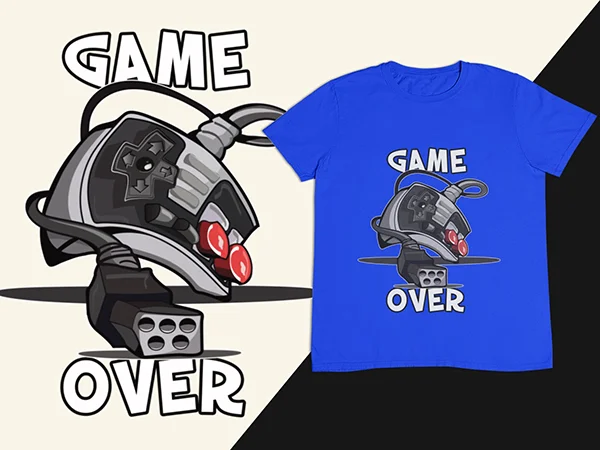 camiseta-gamer-game-over